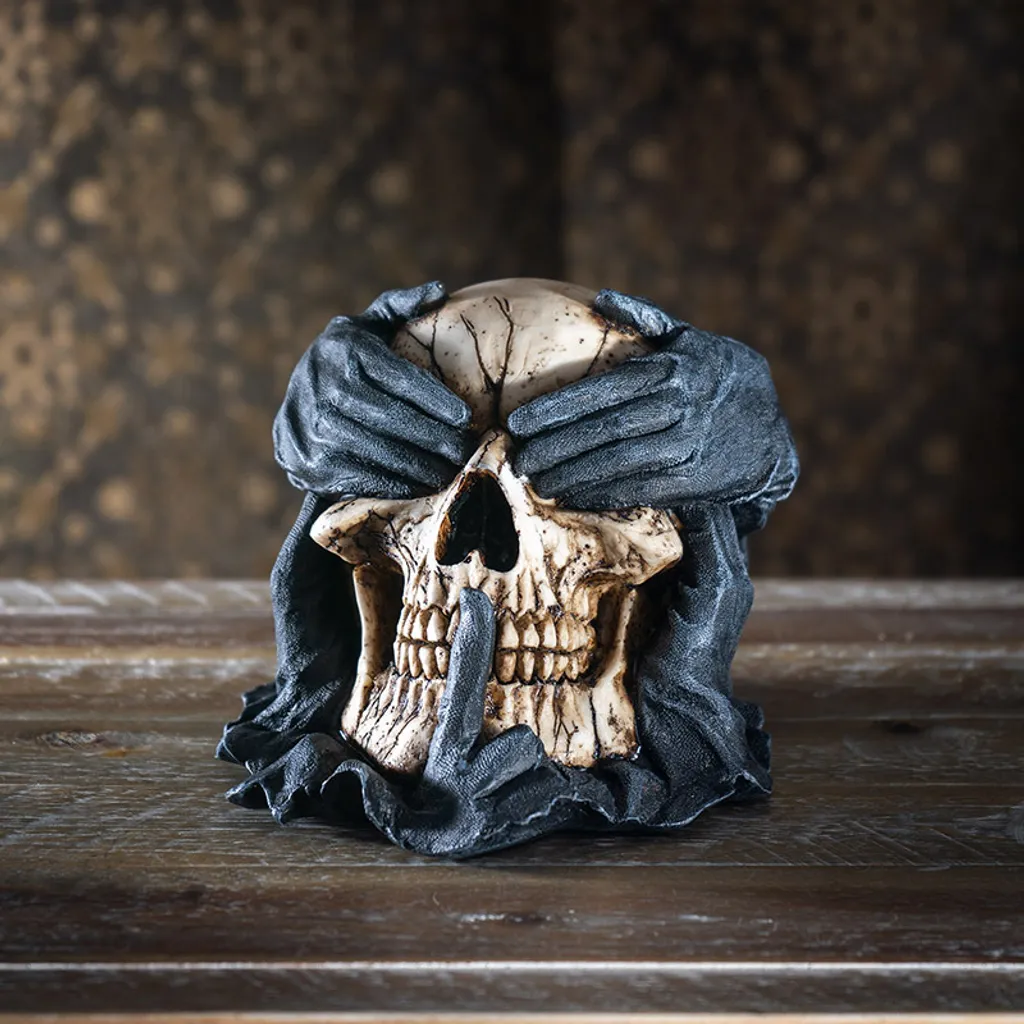 Cadeau Original Totenkopf - Trio de Crânes Déco pour Intérieur Atypique