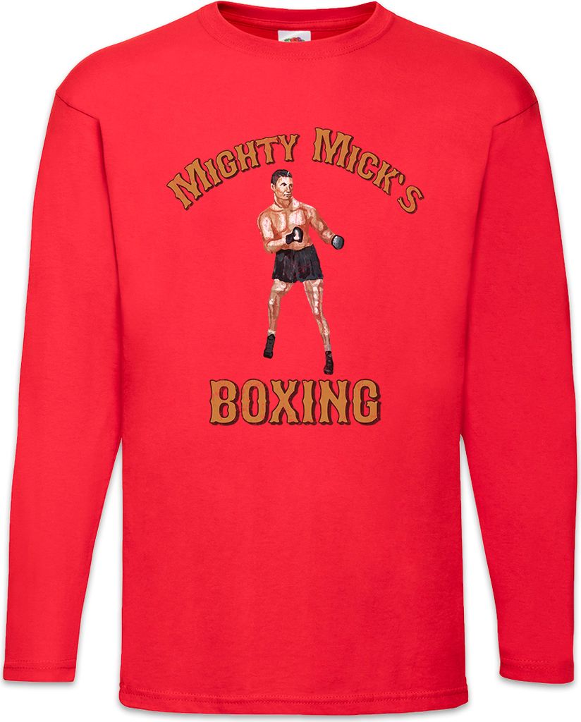 Urban Backwoods Mighty Mick's Boxing I, Langarm T-Shirt, Farbe: Rot, Größe: L
