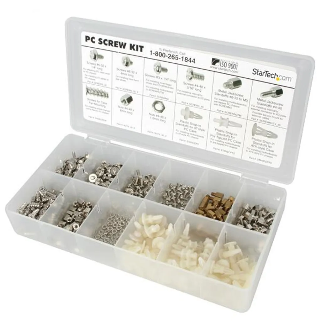 StarTech.com PCSCREWKIT Set Viti PC Deluxe 350 Pezzi - Hardware Professionale