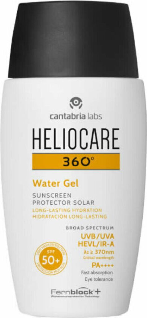 A product shot of a sunscreen bottle.