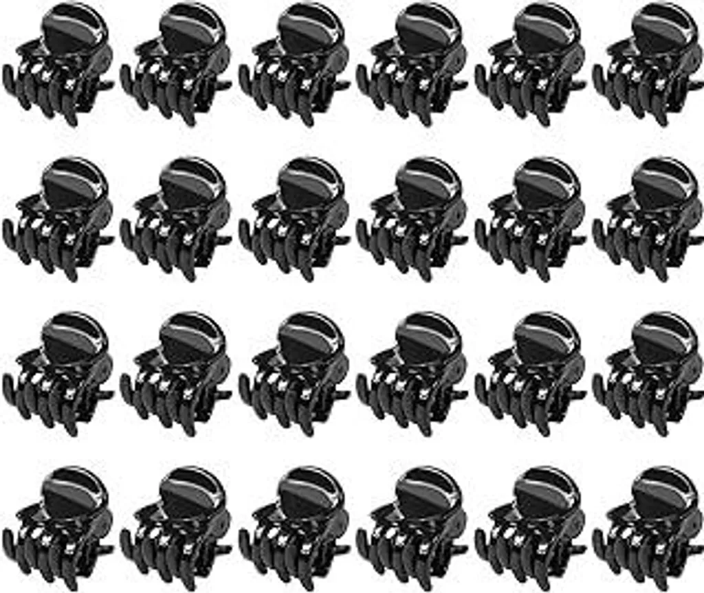 Mini Pinze Capelli Nere Hanyousheng 24 pz - Fermagli Antiscivolo Ragazze