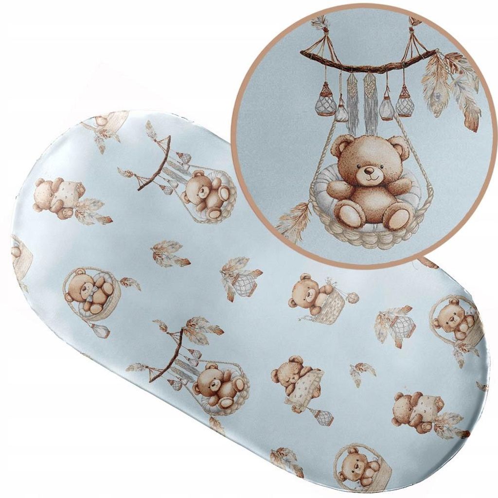 Spannbettlaken mit Gummizug 38x80 cm für Kinderwagen Produktbild 