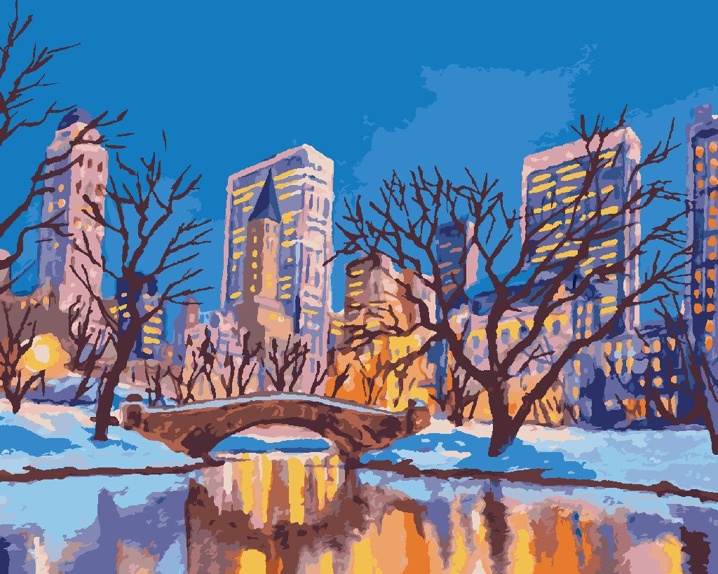 Zuty - Malen nach Zahlen - NEW YORK CENTRAL PARK_II, 40x50 cm, ohne Keilrahmen