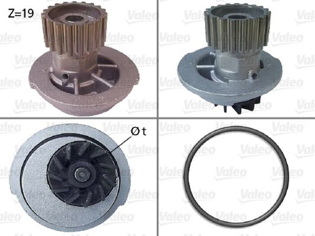VALEO Kühlmittelpumpe Wasserpumpe für CHEVROLET CRUZE Produktbild 