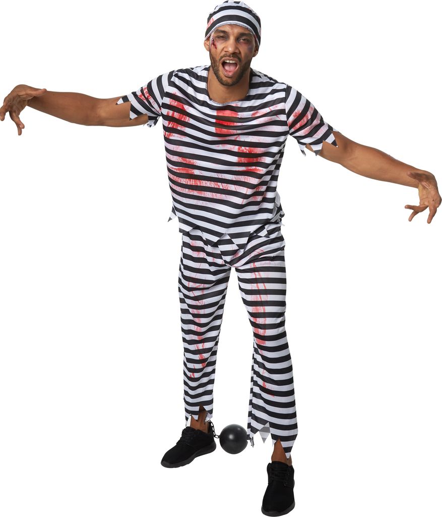 dressforfun Herrenkostüm Gruseliger Zombie Sträfling