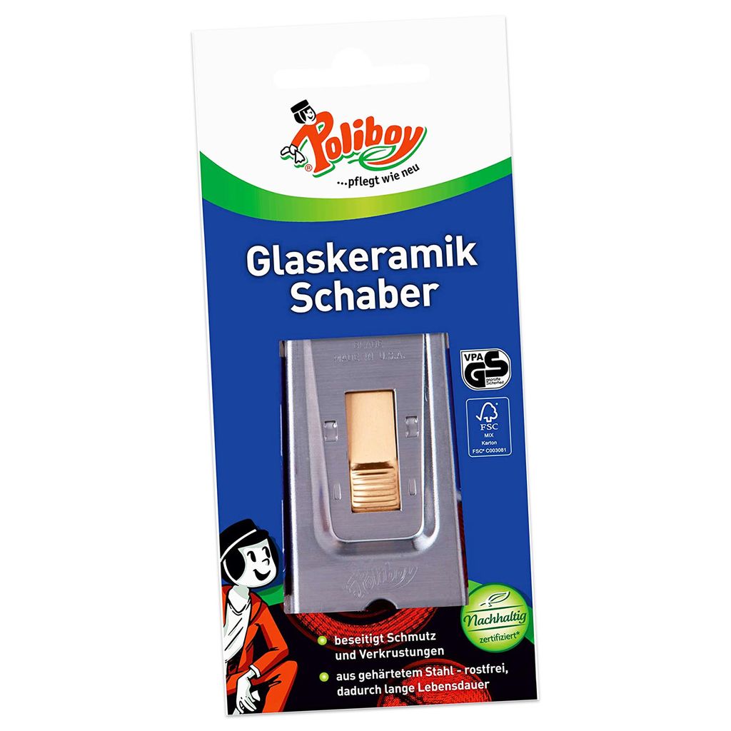 Skrobak ceramiczny do szkła i płyt kuchennych Poliboy, Zdjęcie produktu 