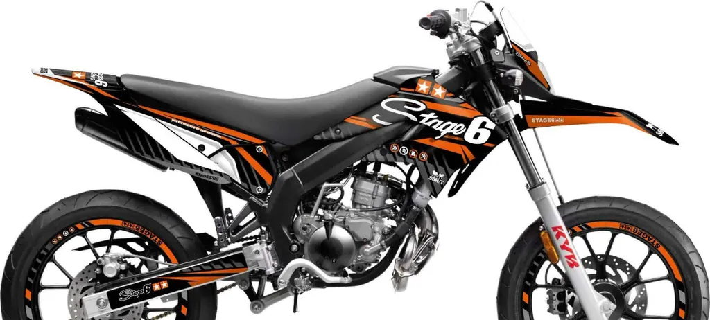 Kit déco Stage6 complet Orange pour carénages Derbi X-treme 11-17