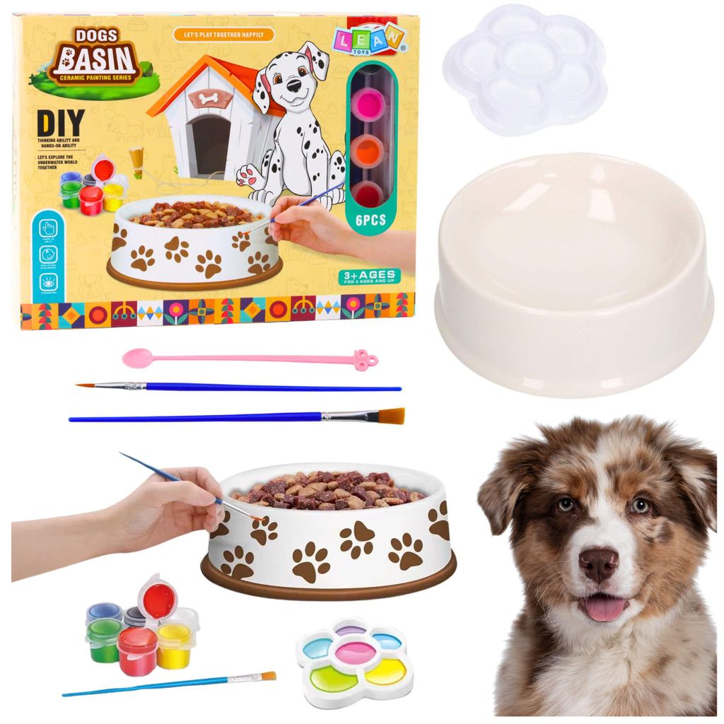 Kreatives Set Hundenapf für Malerfarben, Pinsel, DIY Produktbild 