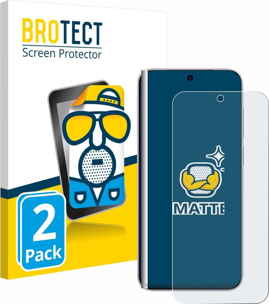 2x BROTECT Schutzfolie für Vivo X300 Pro Displayschutz Displayschutzfolie Folie Matt Entspiegelungsfolie
