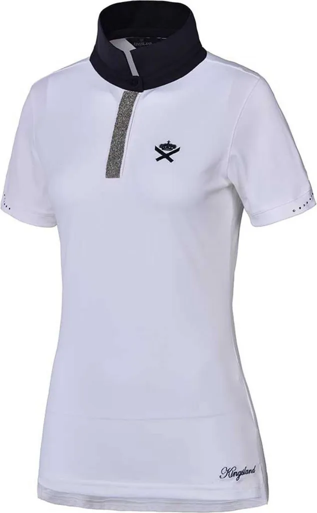 Polo Anti-transpirant Kingsland Culaba Dressage Blanc pour Femme M