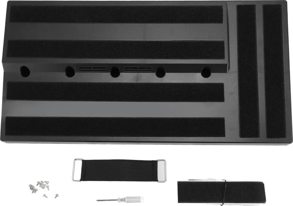 Pédalier d'effets pour guitare 21,7 x 10,6 pouces en alliage d'aluminium