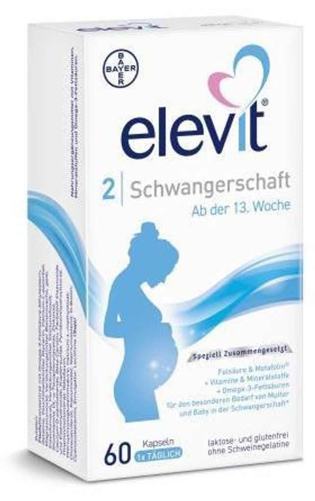 Elevit 2 Pregnancy Softgels 60 kapsułek Zdjęcie produktu 