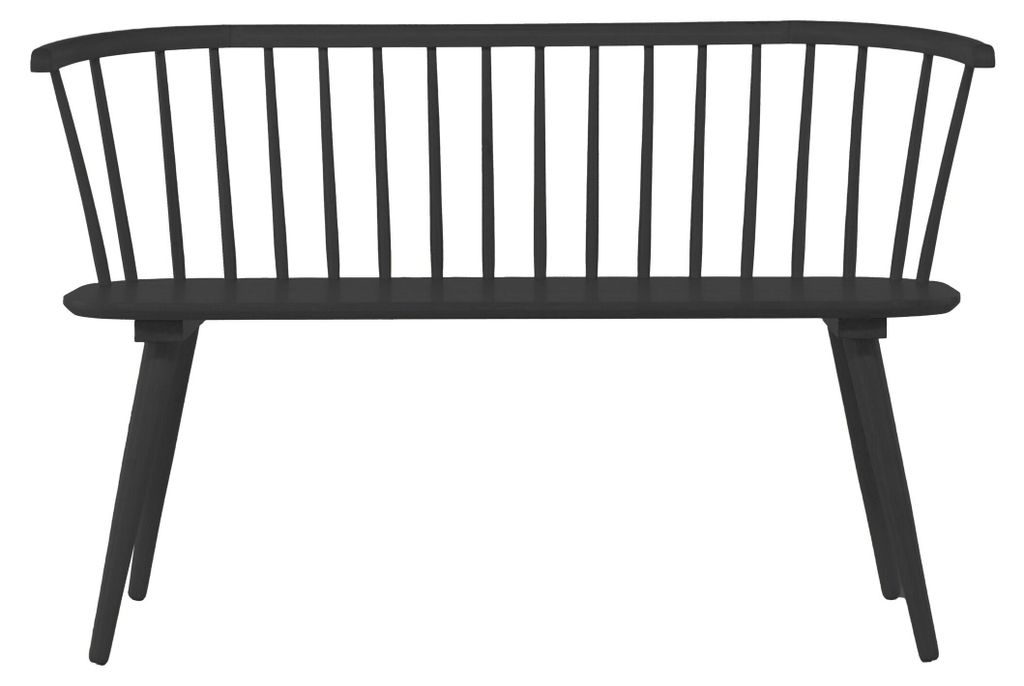 Bobby bank, 120 cm, zwart. Productafbeelding 