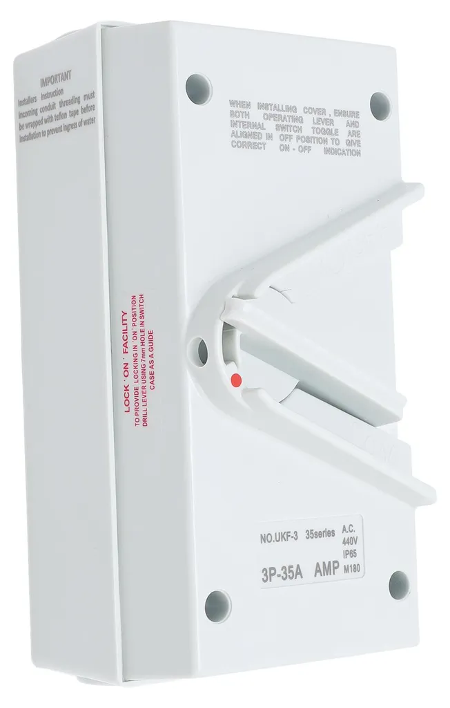 Sectionneur pour moteur triphasé 35A AC440V étanche IP65 extérieur - 5