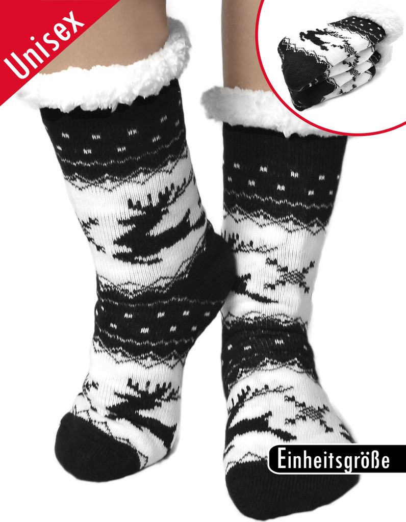 Kuschelsocken für Damen und Herren Dicke Stoppersocken Produktbild 