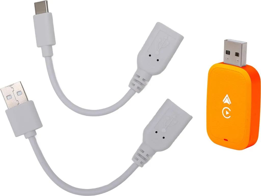 Convertisseur CarPlay sans fil et Android Auto - Boîtier Dongle Orange