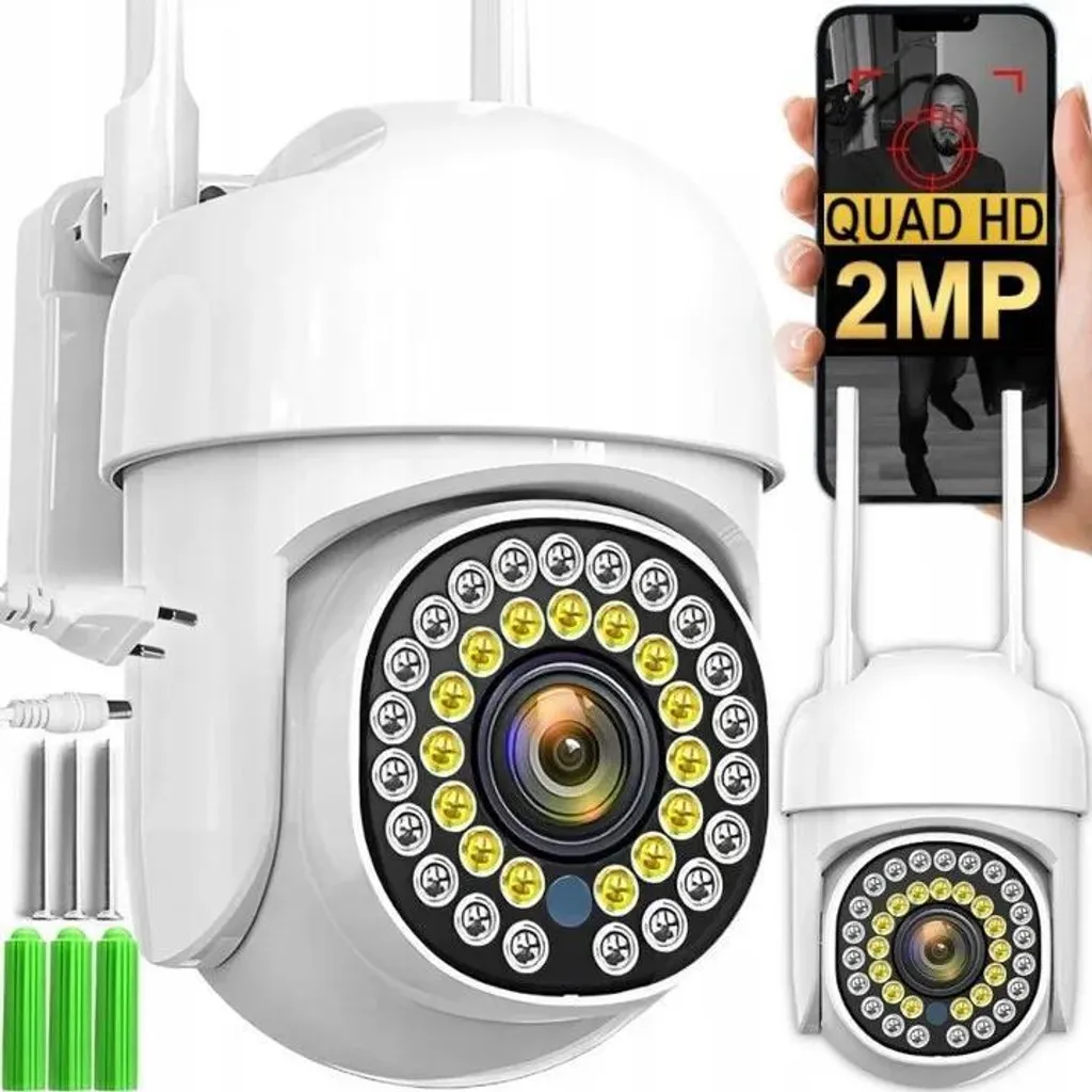 Caméra Surveillance Bébé et Maison WiFi 1080P PTZ Zoom Smart