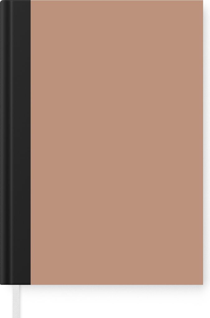 MuchoWow Notizbuch Tagebuch Haushaltsbuch Notebook A5 Beige - Farbe - Rosa - Notizblock - Notizheft - Notebook - Schreibblock - Papier