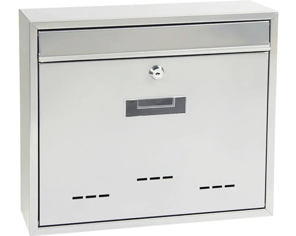 Boîte aux lettres BK.31.D.S en acier argent 360 x 310 x 90 mm avec fentes