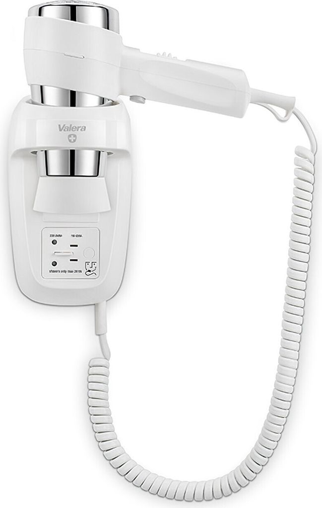 Valera Action Super Plus 1600 Wandföhn in Weiß – Professioneller Haartrockner mit Halterung