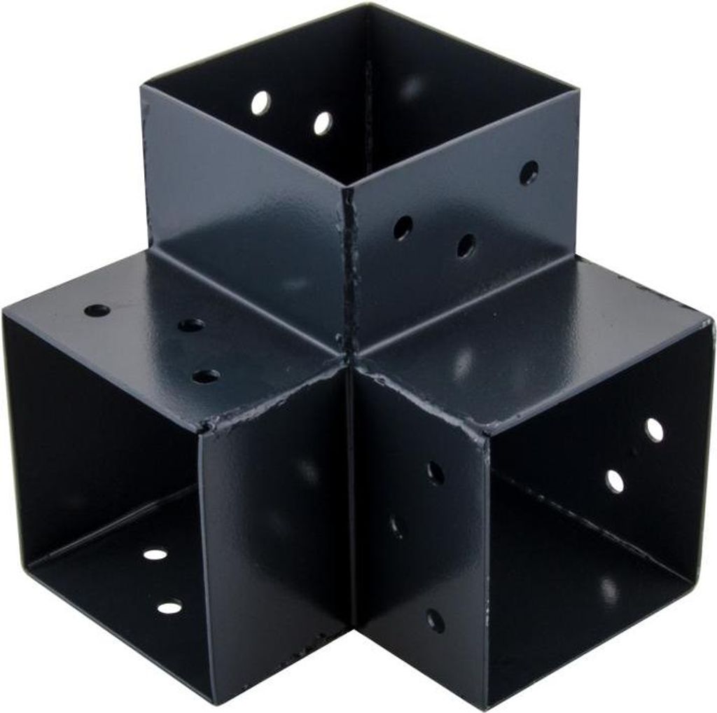3D 90° Winkelverbinder für Holzpfosten, H.9 x T.9 cm Produktbild 