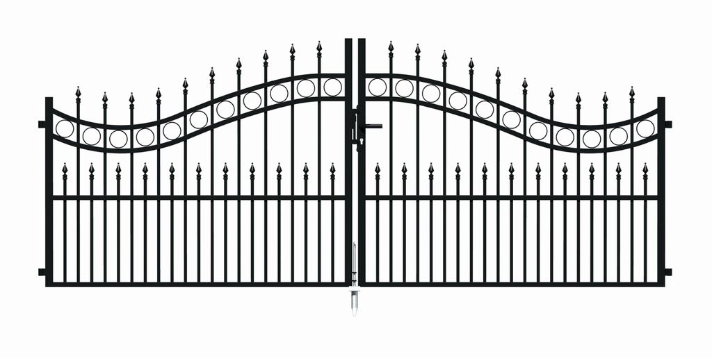 Alberts Doppeltor Bordeaux matt schwarz Breite: 3370 mm Produktbild 