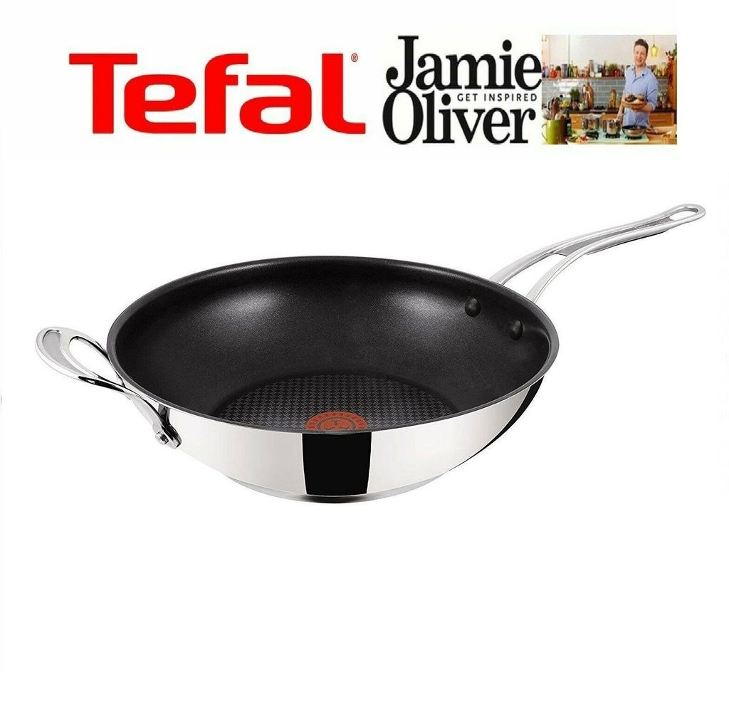 Jamie Oliver сковорода-вок Jamie Oliver Cast Aluminium Induction 30 см. Оливер вок. Tefal h118. Тефаль х флекс
