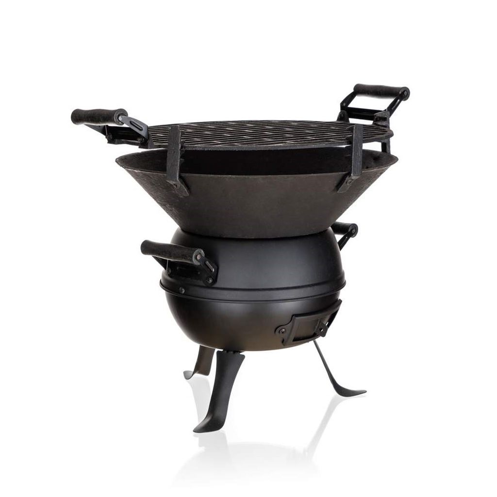 Kompakter SOUDEK Gusseisen Grill mit 36 cm Durchmesser und Produktbild 