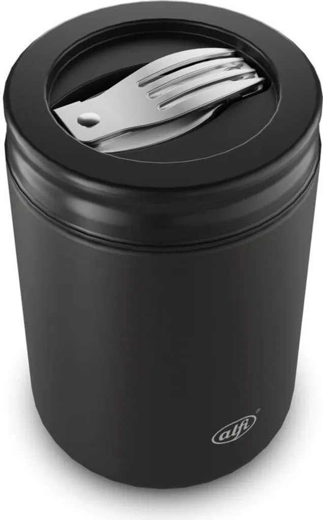 Conteneur Alimentaire Isotherme Anti-Fuite alfi ISO FOOD MUG Inox Noir