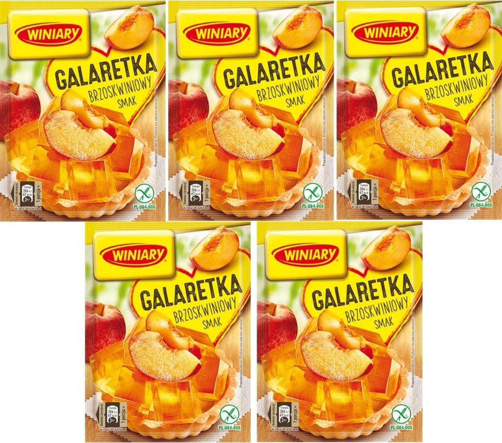 5 x Winiary Götterspeise Pfirsich / Galaretka brzoskwinia Produktbild 