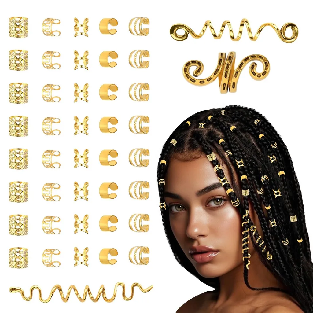 Accessoires de Coiffure pour Mariage et Cérémonie - 43 Perles Dorées