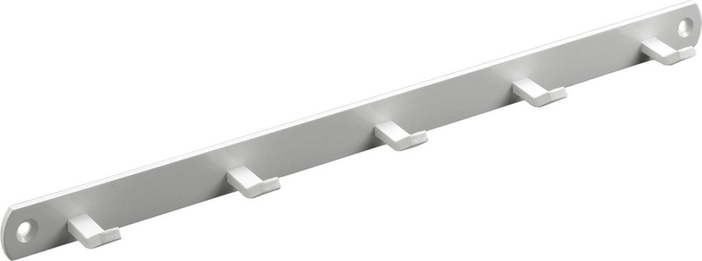 Hettich Garderobenleiste 5 Haken 34,0 x 2,0 x 3,0 cm weiß