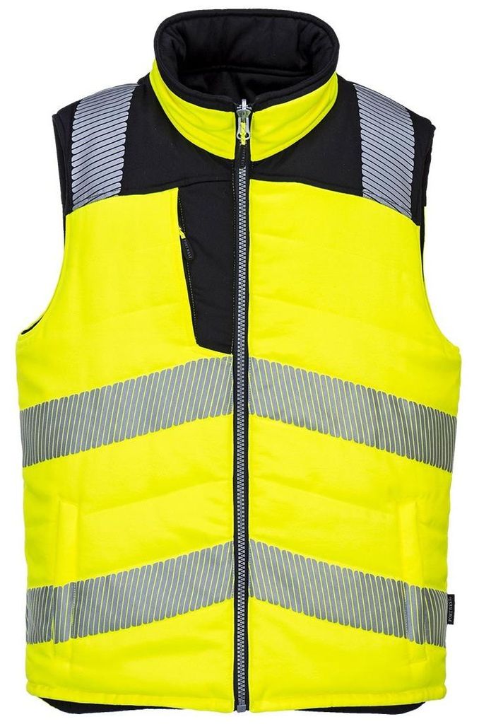 PORTWEST Warnweste gefüttert PW 374 schwarz/gelb Gr. XS