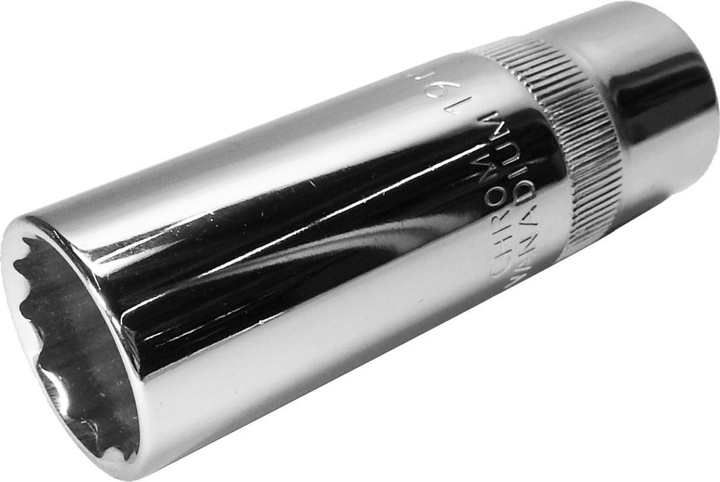 Dönges Steckschlüsseleinsatz 1/2 ", 12-kant, gerändelt, lang, 19 mm