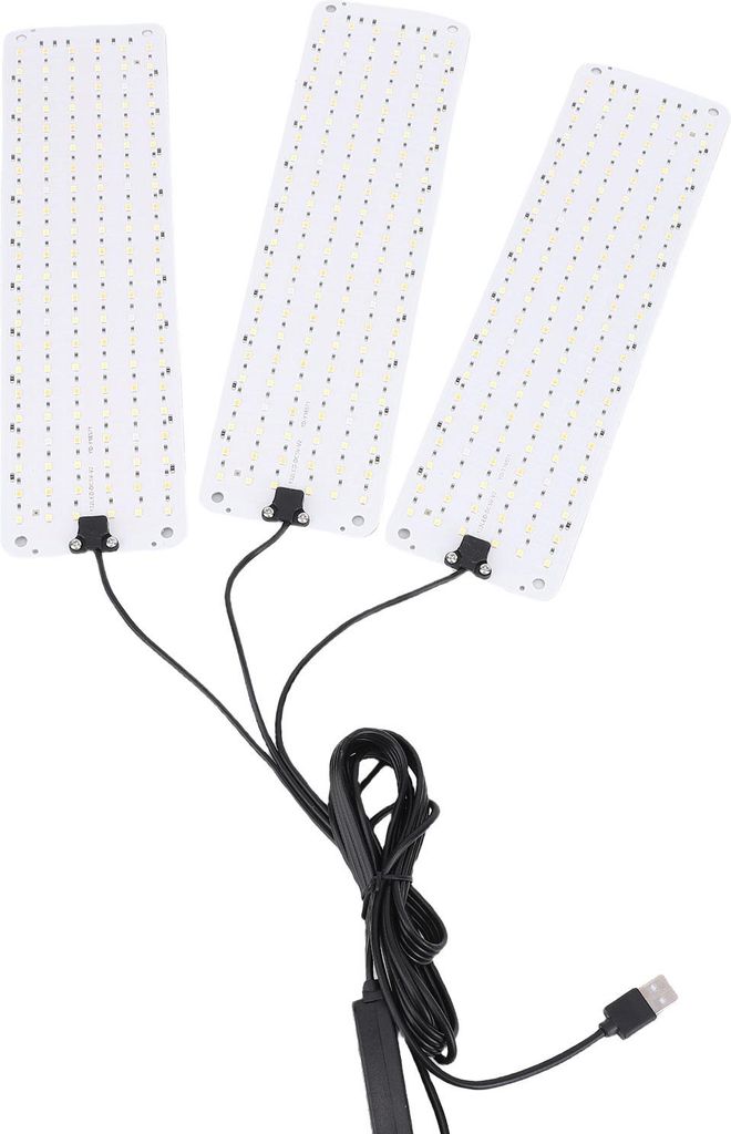 LED Grow Lights Full Spectrum Indoor Plant Growing Lamp Timer Funktion High PPFD Energy Saving 3 Head