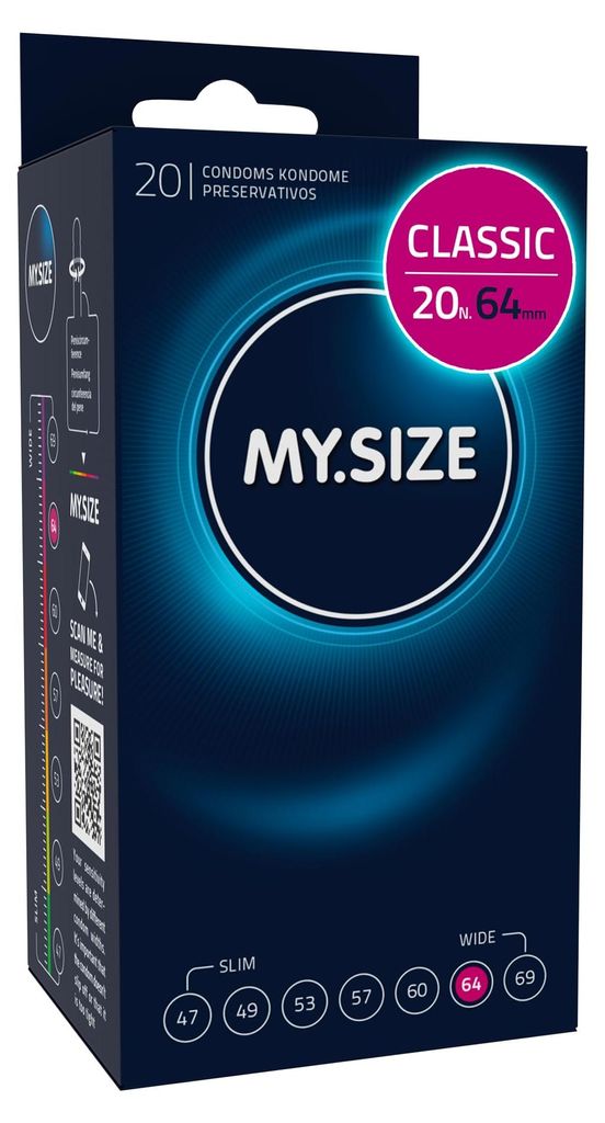 Prezerwatywy MY.SIZE Classic Szerokość 64 mm | Opakowanie Zdjęcie produktu 