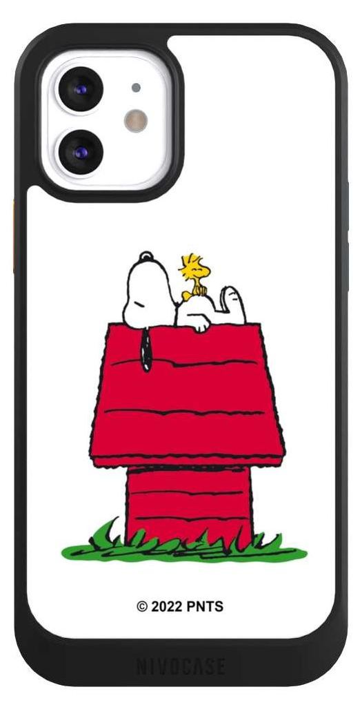 NIVOCASE Hülle für Apple iPhone 12 Handyhülle NIVOcore Case Schwarz Offizielles Lizenzprodukt Peanuts Snoopy