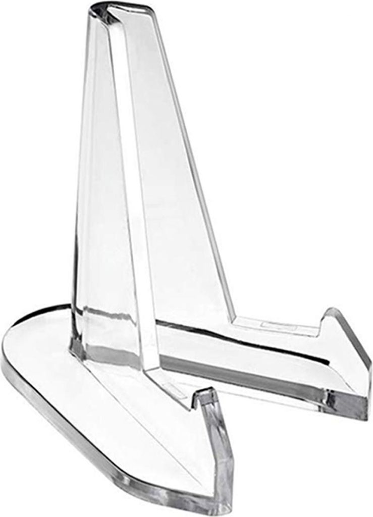 Acryl-Display-Ständer, durchsichtige Kunststoff-Staffeleien, stabile Platten, Ständer, Münzenhalter