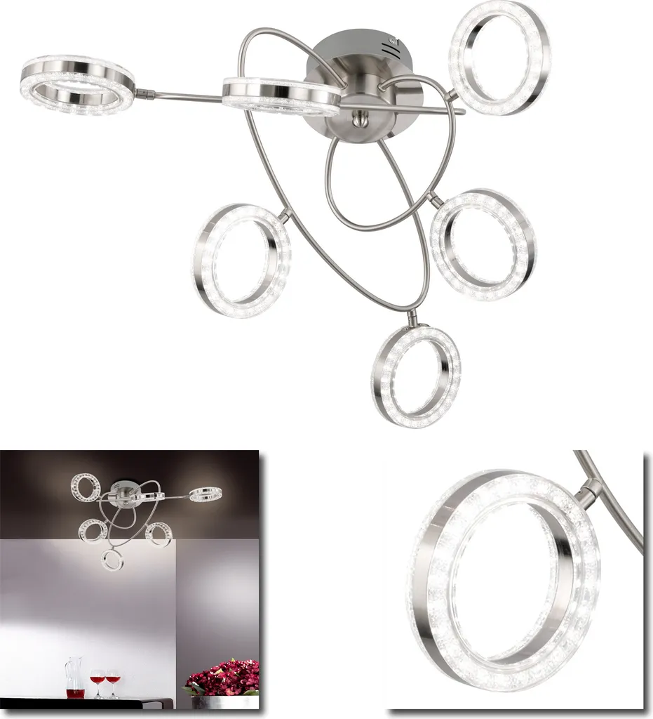Spot Plafonnier Moderne 27W en Nickel Mat Finition Premium pour Séjour