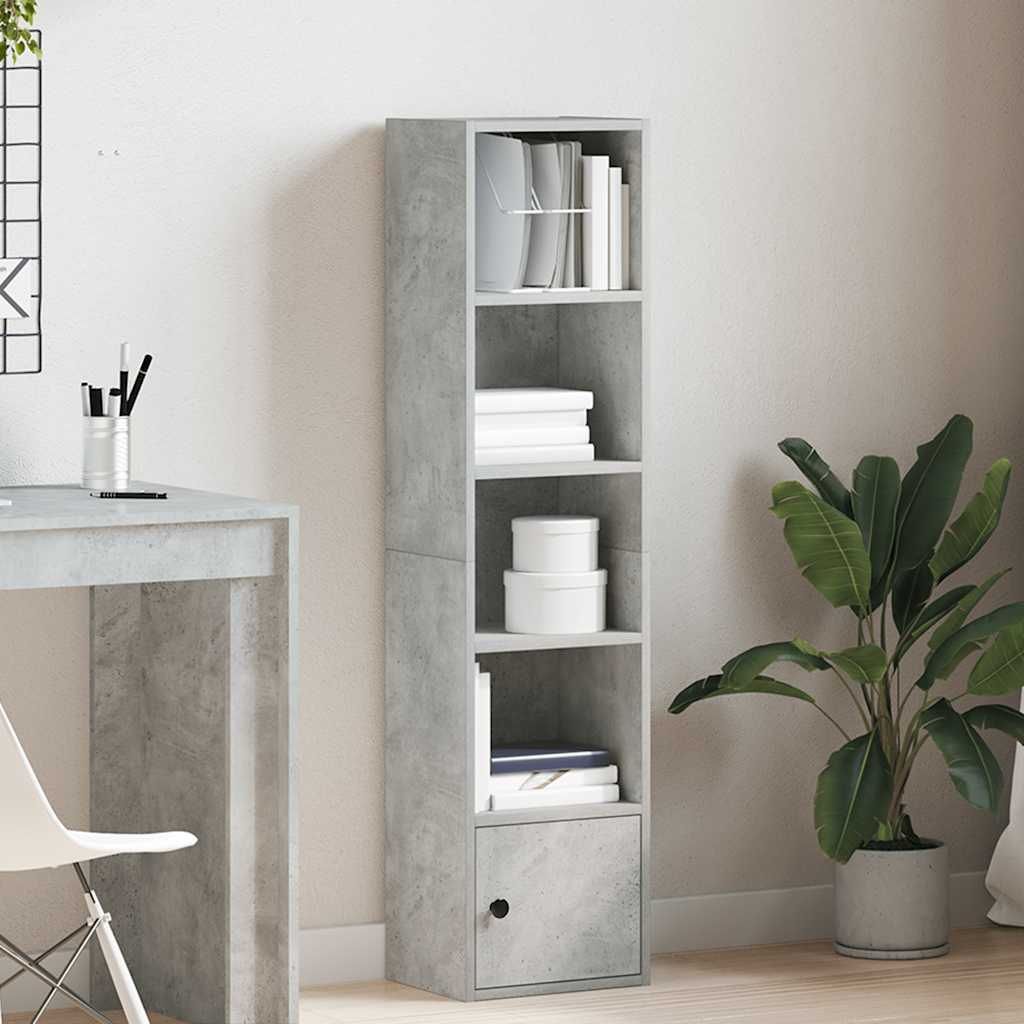 "Winterschlussverkauf "Bücherregal - CLORIS - Standregal - Robust und langlebig - Betongrau 31x24x127 cm Holzwerkstoff - NeuMöbel4884092