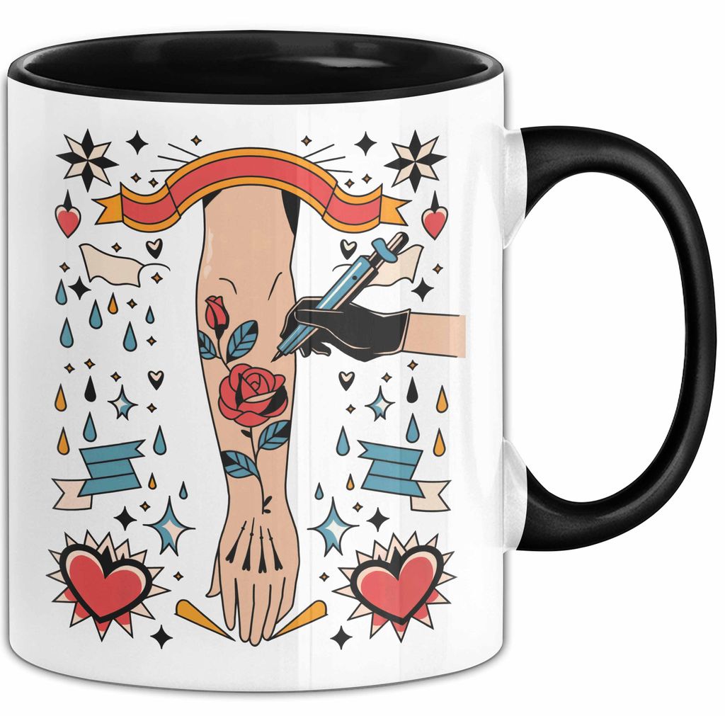Tätowierer Tasse Geschenk Lustige Geschenkidee Spruch Für Tattoo Künstler (Schwarz)