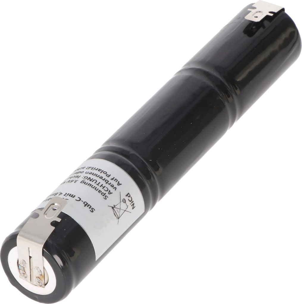 Notleuchtenakku NiMH 3,6V 1800mAh L1x3 Sub-C mit 4,8mm Faston-Anschluss