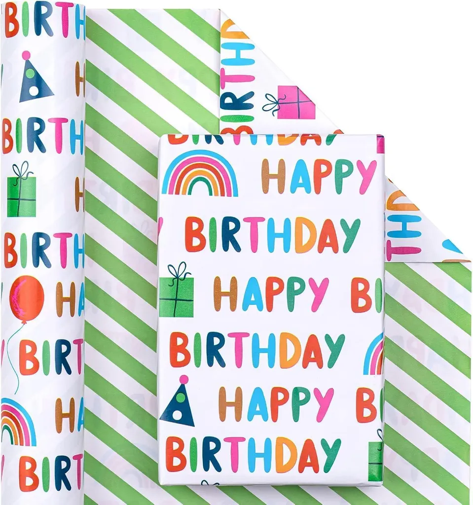 ADQUATOR Rotolo di carta da regalo, 10 m x 43 cm, colore nero, con