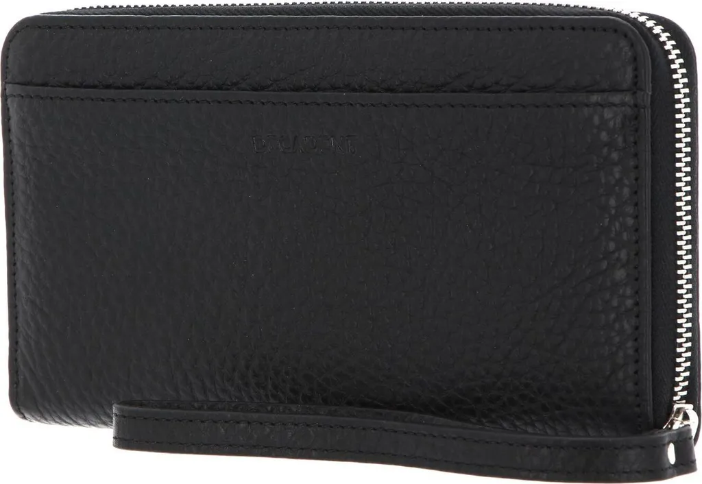 DECADENT Erin Zip Wallet Black - Porte-monnaie en cuir noir élégant