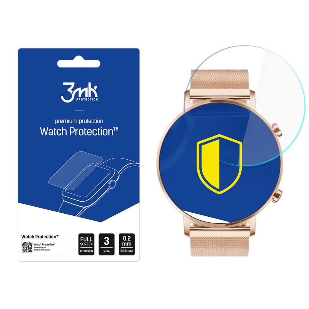 3mk Display Schutzfolie Watch Protection fr Huawei Watch GT 2 42mm 0,2mm (3 Stck)