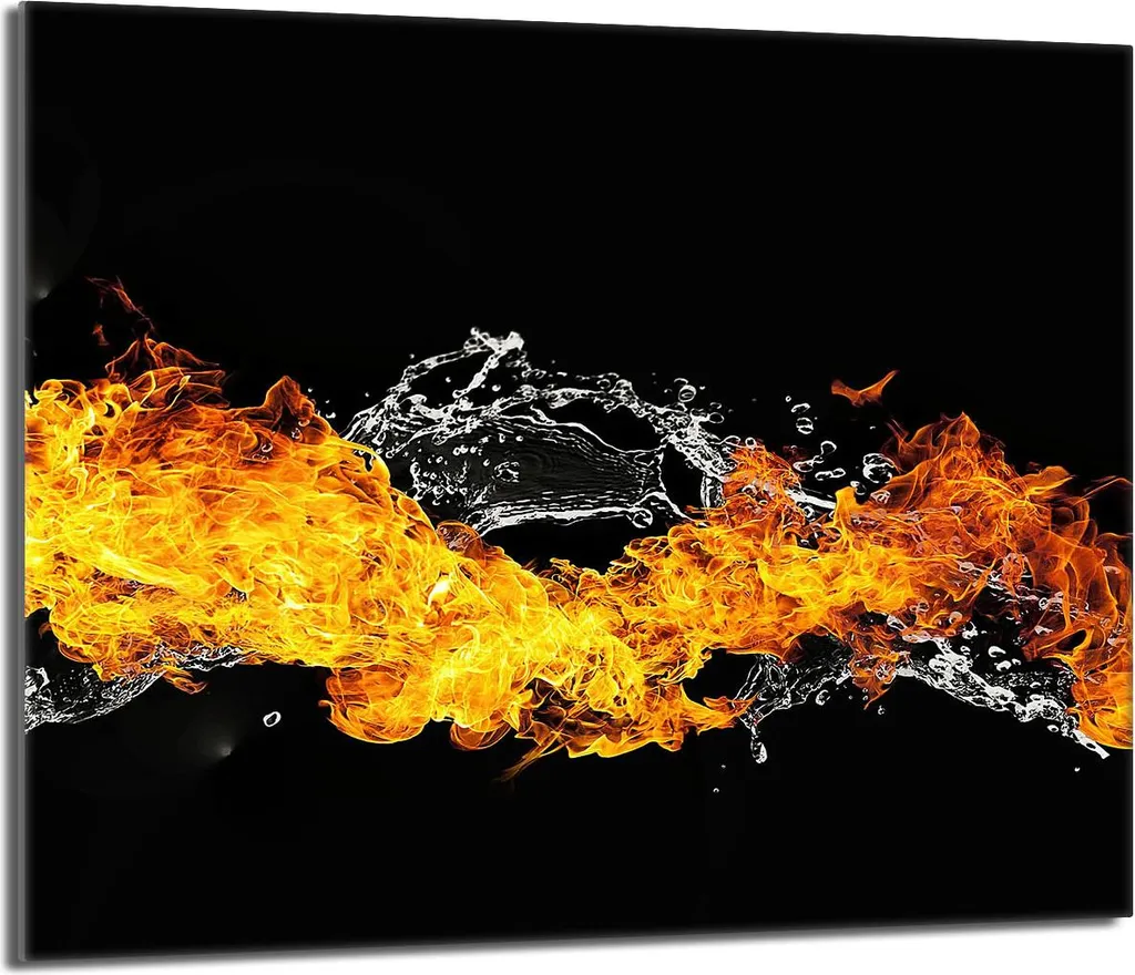 TMK | Piastra di copertura per fornello elettrico a induzione, 60 x 52 cm, in vetro, protezione dagli schizzi, tagliere decorativo, grigio cuore