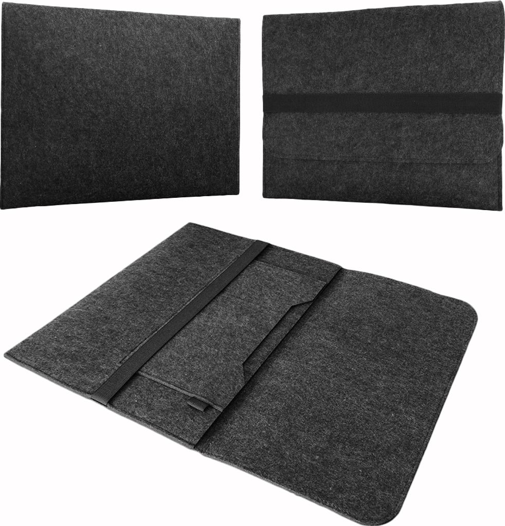 Notebook Sleeve Hülle Laptop Case Ultrabook Cover 11 - 12.3" Tasche Filz CoverFarbe:Dunkelgrau;Notebook:Medion Akoya P3401T