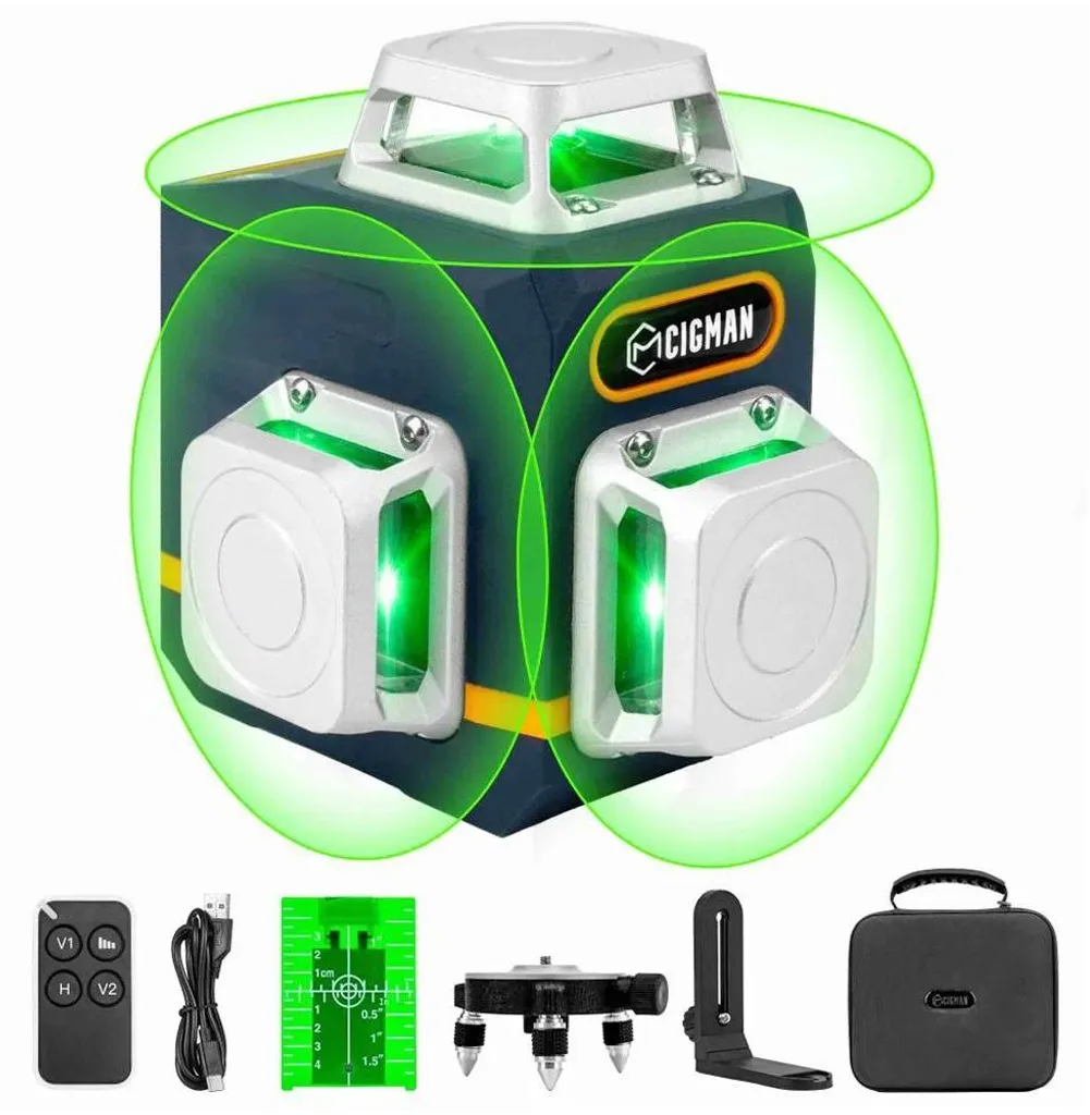 Niveau laser 3x360° CM-701 Ciga avec batterie lithium rechargeable