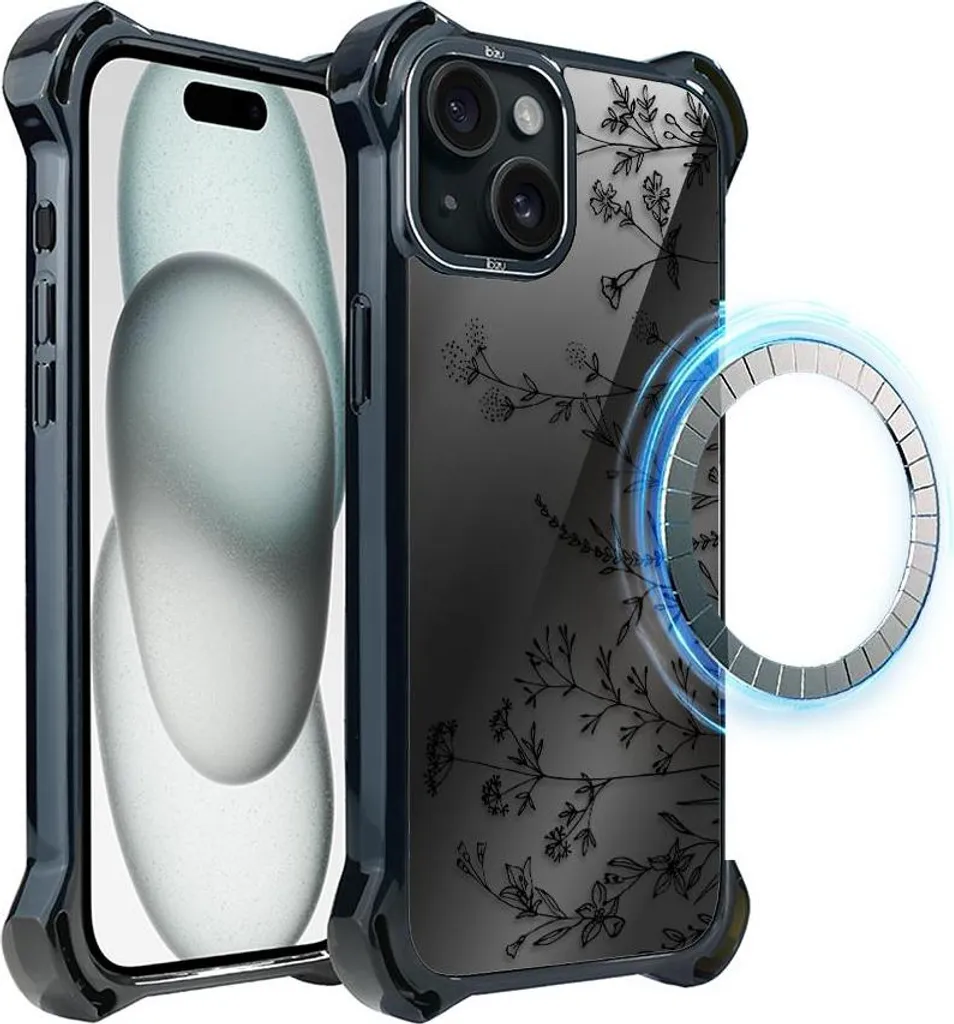 IBIZU DropGuard Ultra iPhone 15: Cover MagSafe Midnight Flowers Testata