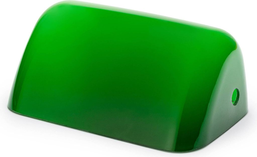 Ersatzabdeckung aus Glas für Bankerslampen grün 18x7x11cm Echter Glasschirm